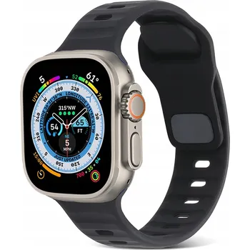 Řemínek na hodinky Řemínek pro Apple Watch Sport 38/40/41mm černý Silikonový