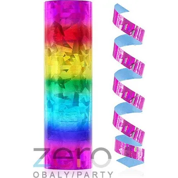 Serpentýny barevné 18 ks x 4 m (12,5 cm) - holografické pruhy