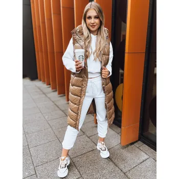 Dámská vesta Camel dlouhá lesklá vesta GANTINI TY3741 Velikost: M