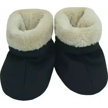 ESITO Capáčky softshell s chlupem černá/béžová