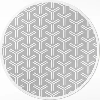 Koberec Módní Kulatý vinylový Koberec do interiéru, průměr 60 cm, pravidelný dekorativní vzor