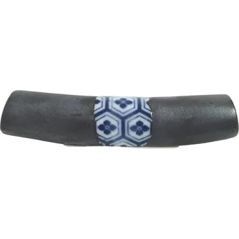 Jídelní hůlka Oblázek na odložení hůlek KIKKO CYLINDER, černá, keramika, MIJ