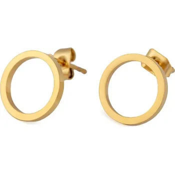 Náušnice Náušnice kroužky z nerezové oceli - 2 zlatá