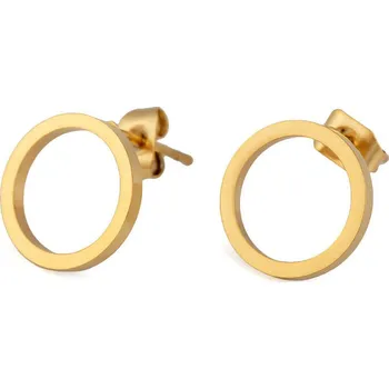 Náušnice Náušnice kroužky z nerezové oceli Varianta: 2 zlatá, Balení: 1 pár