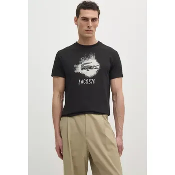Tričko Lacoste černá barva, s potiskem, TH8917 99X, vel. S