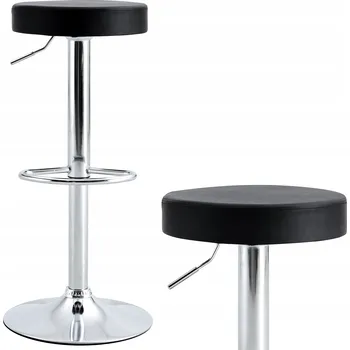 Barová židle Barová Židle Viking stříbrný 86 cm umělá kůže