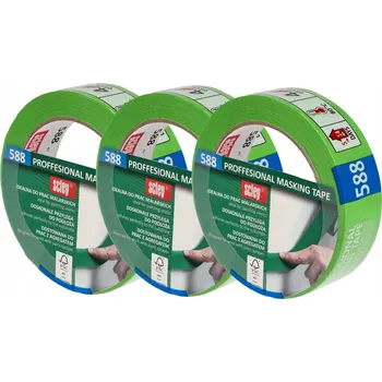 Sada 3x Malířská páska 30mm x 33m Scley série 588 Maskovací páska