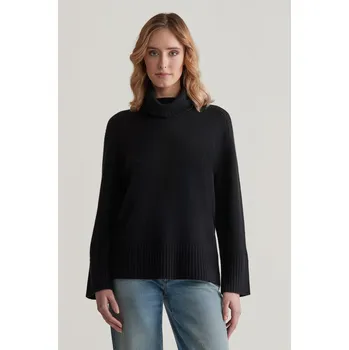 Dámský svetr SVETR GANT CASHMERE ROLLNECK EBONY BLACK