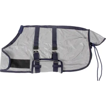 Vybavení pro koně Hříběcí deka QHP proti hmyzu, šedá, 95 cm