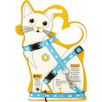 Vodítko pro psa Dingo POSTROJ + VODÍTKO pro kočky KICIO MODRÉ