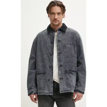 Pánský bomber Džínová bunda PURPLE BRAND WORKWEAR ROYALTIES CANVAS P080.WJDB125 šedá 90X, vel. S