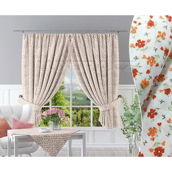 Závěs Závěsový set Gregor oranžový - 2x (160 cm x 140 cm)