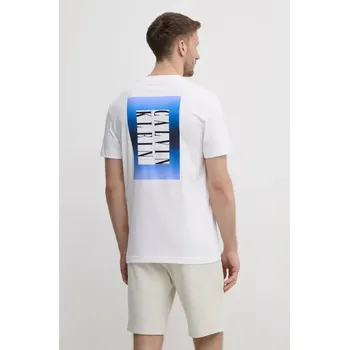 Bavlněné tričko Calvin Klein Jeans J30J327478 bílá 00X, vel. XXL