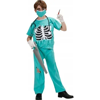 Karnevalový kostým KOSTÝM BLÁZNIVÝ DOKTOR DOKTORA HALLOWEEN 128