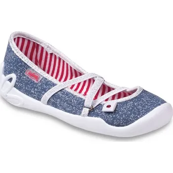 Dívčí baleríny Balerínky bačkory papuče Befado 118Y041 s třpytivým lemem velikost: 33