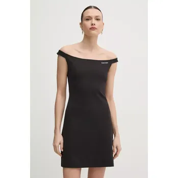 Dámské šaty Šaty Calvin Klein Jeans černá barva, mini, J20J225541 99X, vel. L