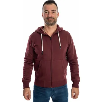 Pánská mikina Robe di Kappa DAVE BRUSHED mikina vínově červená M