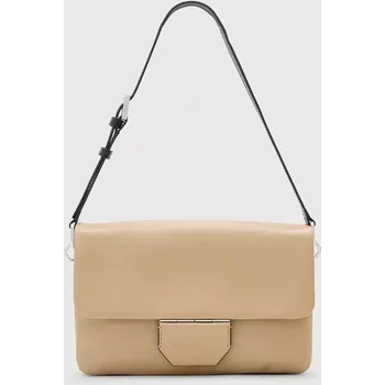 Kabelka Kožená kabelka AllSaints ONDINE béžová barva, W094XC 80X, vel. ONE SIZE