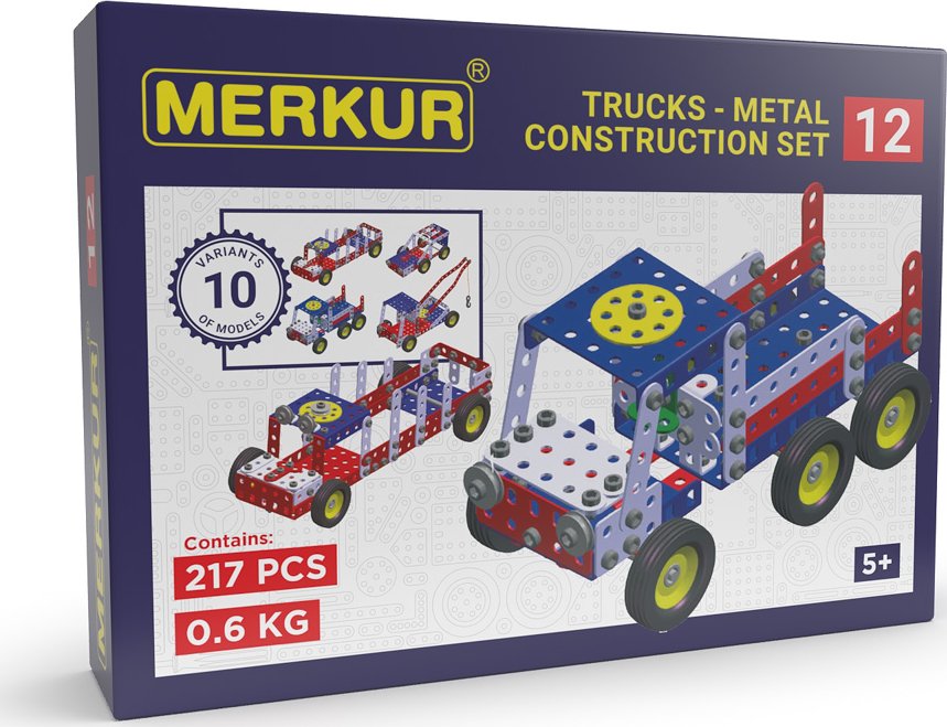 Merkur - stavebnice Merkur 012 Odtahové vozidlo, 217 dílů, 10 modelů