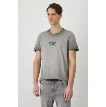 Pánské tričko Bavlněné tričko Medicine šedá barva, s potiskem RS25.TSM524 90X, vel. S