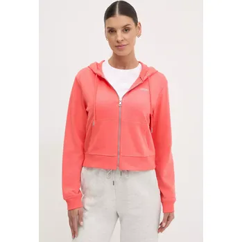 Dámská mikina Mikina Dkny dámská, růžová barva, s kapucí, hladká, DP5J9588 38X, vel. L