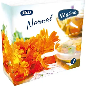 Papírový kapesník Big Soft ubrousky(100ks/bal)33x33cm 1vrs