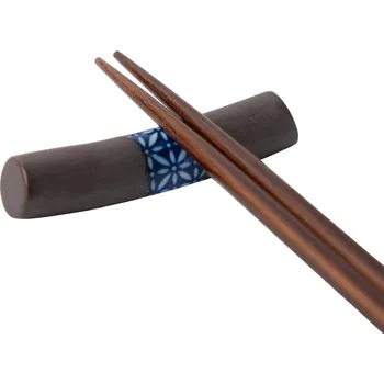 Odkapávač na nádobí Oblázek na odložení hůlek HISHI CYLINDER, černá, keramika, MIJ