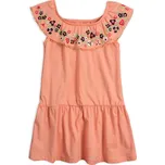 Dívčí šaty VENERE KYTIČKY oranžové Velikost: 104