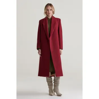 Dámský kabát KABÁT GANT TEXTURED WRAP COAT PLUMPED RED