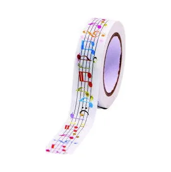 Lepicí páska Samolepicí dekorační páska 15mm x 10m - noty