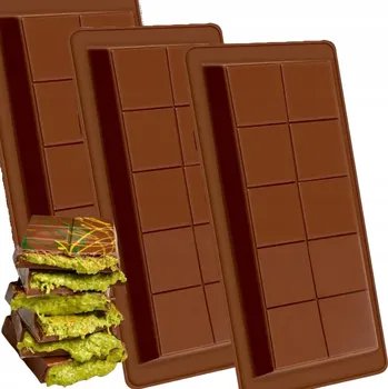 Forma na pečení 3 x Silikonová forma na čokoládu Dubajská čokoláda 22x10 cm velká XXL