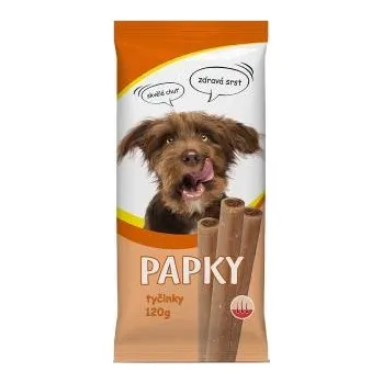 Pamlsek pro psa PAPKY Tyčinky pamlsek pro psy na srst a kůži 120 g