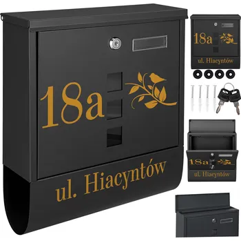 Poštovní schránka Poštovní schránka euroschránka, s vhozem, se schránkou na noviny M-TEC černá