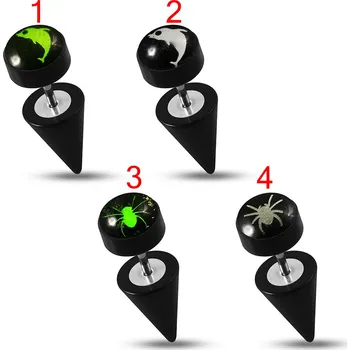 Piercing Piercingate Falešný piercing do ucha - UV pavouk a delfín PFA00310 - Barva/Motiv: 2