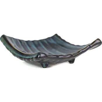 Talíř Servírovací talíř NEPTUNE 14 x 11 cm, modrá, keramika, MIJ