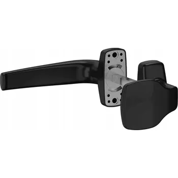 Dveřní kování Klika - madlo pro hliníkové dveře Medos Merkury RAL 9005M černá matná