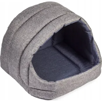 Pelíšek pro psa Butikzoo bouda pro psa modrá 40 cm x 35 cm