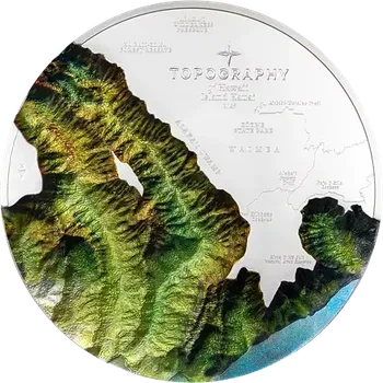 Exkluzivní stříbrná mince Hawaii 1kg 2025 Color Ultra Deep Relief PROOF - (2.)