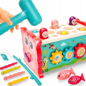 Hračka pro nejmenší Senzorická Hračka Zatloukačka s Kladívkem pro Děti - Rozvoj Koordinace a Reflexů