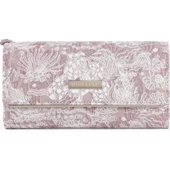 Peněženka Dámská dlouhá peněženka s odnímatelným řemínkem Miss Lulu - růžová