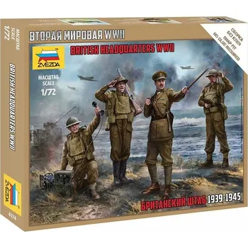Plastikový model Zvezda Zvezda figurky - British Headquarter (1:72)