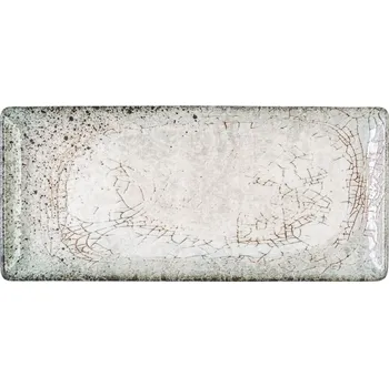 Talíř Porcelánový obdélníkový talíř šedý plochý Wilmax 33 x 15 cm