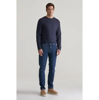 Pánské džíny DŽÍNY GANT REGULAR JEANS DARK BLUE WORN IN