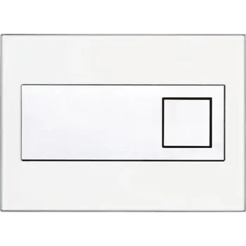 Splachovací tlačítko LIV RUBY ECO ovládací tlačítko sklo bílé 229455 pro podomítkové moduly WC LIV-MOUNT, LIV-FIX.