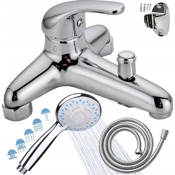 Vodovodní baterie Vanová baterie páková TrendHouse Premium, stříbrná, na okraj vany