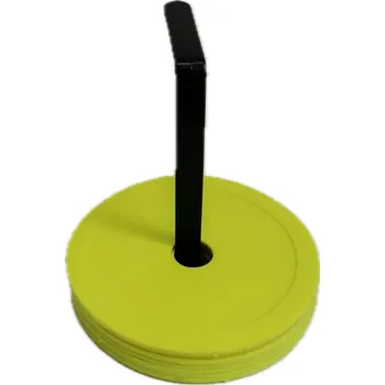 Sportovní kužel Značka na podlahu kruh, sada 10 ks Barva: žlutá