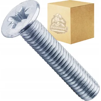 Vrták PanChanPL ŠROUBY DO KOVU S KŘÍŽOVOU HLAVOU DIN965 TŘ. 5.8 POZINK 1KG M8X35