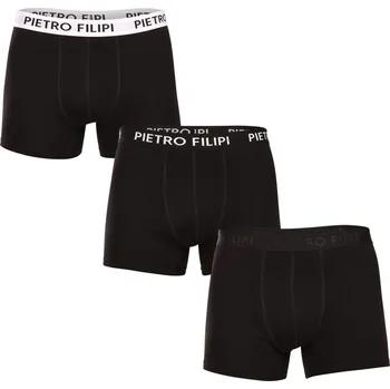 Boxerky 3PACK pánské boxerky Pietro Filipi černé (3BCL004) XL Možnost vrácení zboží ZDARMA do 120 dnů!