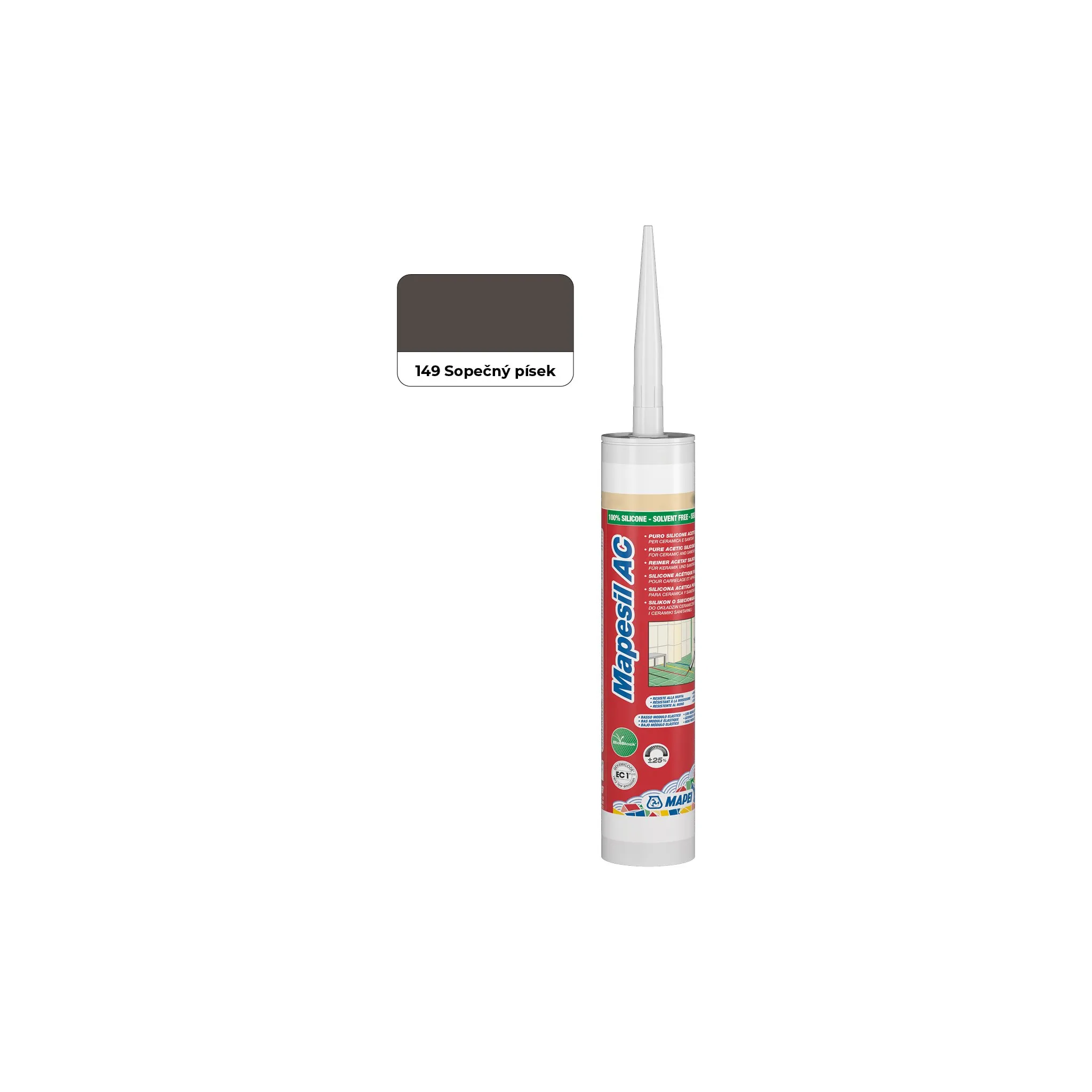 Fotografie 2 - Stavební silikon Mapei Mapesil AC 310 ml 149 sopečný písek
