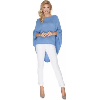 Dámský svetr PeeKaBoo Dámské volné oversize pončo Diosd jeansová univerzální